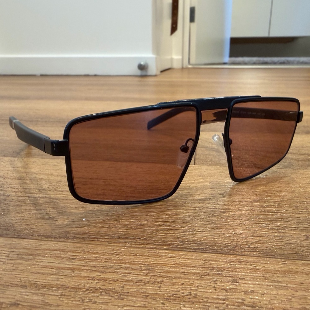 Prada Sunglasses Men’s Matte Black Frame/Brown Lenses PR 61WS - Picture 2 of 9